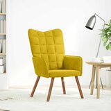  Stolica za opuštanje žuti baršun | shoptok.hr