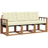  Set vanjskih sofa 3 kom. Prirodna i krem | shoptok.hr