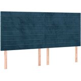 Krevet box spring s madracem LED tamnoplavi 160x200 cm baršun | Eponuda.com