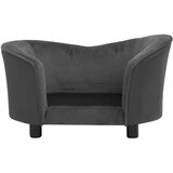 SOFA za pse tamnosiva 69 x 49 x 40 cm od pliša i umjetne kože | shoptok.hr