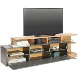 Mömax tv-element limit, barva hrasta, temno siva | Shoptok.si