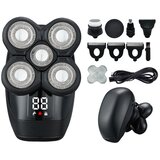 INF 5-Head Rechargeable Men's Electric Shaver — Waterproof Bald Head Shaver Black, (5000339652) | Shoptok.si