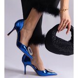  Blue stilettos adorned with rhinestones Coluga | Shoptok.si
