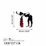 Wallity zidna dekoracija Banksy 12, 63x61cm, Crna | ePonuda.com