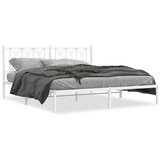 Metalni okvir za krevet s uzglavljem bijeli 183x213 cm | shoptok.hr
