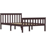Maison Chic Posteljni okvir - Dvoposteljna postelja - Zakonska postelja temno rjav iz trdne borovine 120x200 cm-J15430, (21761720) Cene