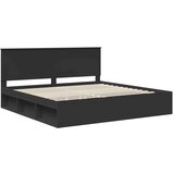  Okvir za krevet Crna 200 x 200 cm Čvrsto borovo drvo | shoptok.hr