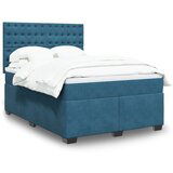 vidaXL Krevet box spring s madracem plavi 160 x 200 cm baršunasti Cijene