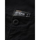 Ombre Classic men's chino shorts with rolled up leg - black | shoptok.hr
