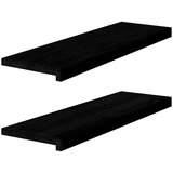vidaXL Okenske police 2 kosa temno rjava 80x30x2 cm trdna hrastovina Cene