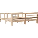 vidaXL Posteljni okvir z vzglavjem 200x200 cm trdna borovina, (21311334) | Shoptok.si