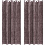 vidaXL Zavesa z zavesami 2 pcs Rjava 260 x 140 cm Žamet, (5000043634) | Shoptok.si