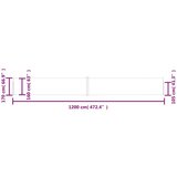 Tenda Zložljiva stranska tenda za teraso 170x1200 cm krem | Shoptok.si