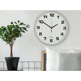  Analogna stenska ura 20cm sekundna tiha srebrna | Shoptok.si