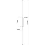  LED zidna svetiljka AISHA LED/20W/230V 4000K 120 cm zlatna | Eponuda.com