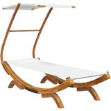 Vanjski Zunanja postelja s streho 100x190x134 cm trden les krem, (20764811) | Shoptok.si