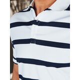 DStreet Koszulka męska polo w paski biała | shoptok.hr