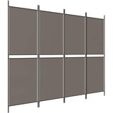 Sobna pregrada s 4 panela antracit 200 x 220 cm od tkanine | shoptok.hr