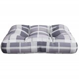  Jastuk za palete sivi karirani 58 x 58 x 10 cm od tkanine | shoptok.hr