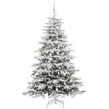  Umjetno božićno drvce s nogom Bijelo 210 cm PE i PVC | shoptok.hr