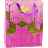  Paper Gift Bag Geometric Patterns Gold 32 x 26 x 12 cm | Shoptok.si