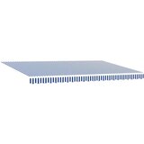  Skrovita tenda Plava i bijela 450 × 300 cm Poliester i aluminij | shoptok.hr