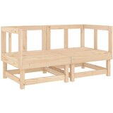  The Living Store Vrtni kotni kavč 2 kosa trdna borovina - Vrtna Kotna Sedežna Garnitura, (21447658) | Shoptok.si