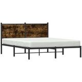 vidaXL Metalni okvir kreveta bez madraca boja hrasta 150 x 200 cm | shoptok.hr