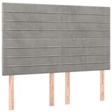  Posteljni okvir z vzglavjem svetlo siv 140x190 cm žamet, (20788059) | Shoptok.si
