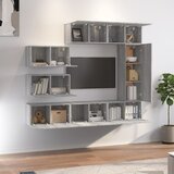  8-dijelni set TV ormarića sivog sonome konstruirano drvo | shoptok.hr
