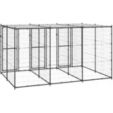 Vanjski kavez za pse s krovom čelični 7,26 m² | Shoptok.si