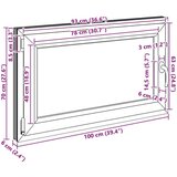 vidaXL Kletno okno "RISOR" 100x70 cm vrtljivo-nagibno DIN levo belo | Shoptok.si