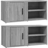 vidaXL TV omarica 2 kosa siva sonoma 80x31,5x36 cm inženirski les, (20733563) Cene
