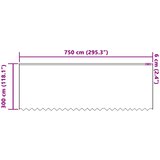  Čipkasta zavjesa sa zavjesama Bijelo 300 x 750 cm Poliester | shoptok.hr