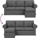 SOFA Tamno siva 195 x 138 x 80 cm tkanina | shoptok.hr