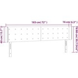  LED uzglavlje bijelo 183x16x78/88 cm od umjetne kože | shoptok.hr