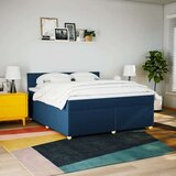 vidaXL Krevet s oprugama i madracem plavi 180x200 cm od tkanine | shoptok.hr