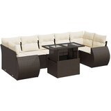 vidaXL 8-dijelni set vrtnih sofa s jastucima smeđi od poliratana | shoptok.hr