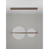 Nova Luce Rjava aluminijasta LED zatemnitvena viseča svetilka s senčilom iz akrilnega stekla Noah – | Shoptok.si