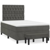  box spring s madracem tamnosivi 120 x 190 cm baršun | shoptok.hr