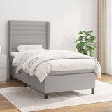  The Living Store Box spring postelja z vzmetnico svetlo siva 90x190 cm blago - Box Spring Postelja, (21515506) Cene