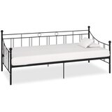 vidaXL posteljni okvir za dnevno posteljo črn kovinski 90x200 cm Cene