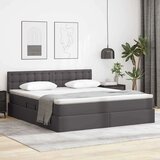  Krevet s od storage s madracem Siva 180 x 200 cm Lažna koža | shoptok.hr