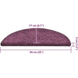  Stopniščne preproge 30 kosov 56x17x3 cm temno vijolične polkrožne | Shoptok.si