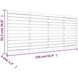  Zidno uzglavlje sivo 156x3x91,5 cm od masivne borovine | shoptok.hr
