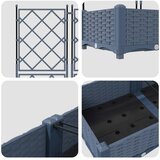  Vrtna saksija 5 pcs Sivi 120 x 120 x 125,5 cm Plastika | Shoptok.si