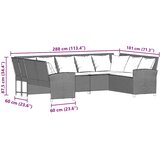  Vrtna sofa s jastucima bež poliratan | shoptok.hr