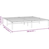 Metalni okvir za krevet bijeli 193x203 cm | shoptok.hr