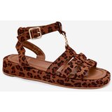 Boto Ladies platform sandals with gold detail leopard Kartia | Shoptok.si