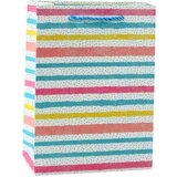 GIFT Bag Hearts Stars Dots Stripes Colored 23 x 18 x 10.5 cm | shoptok.hr
